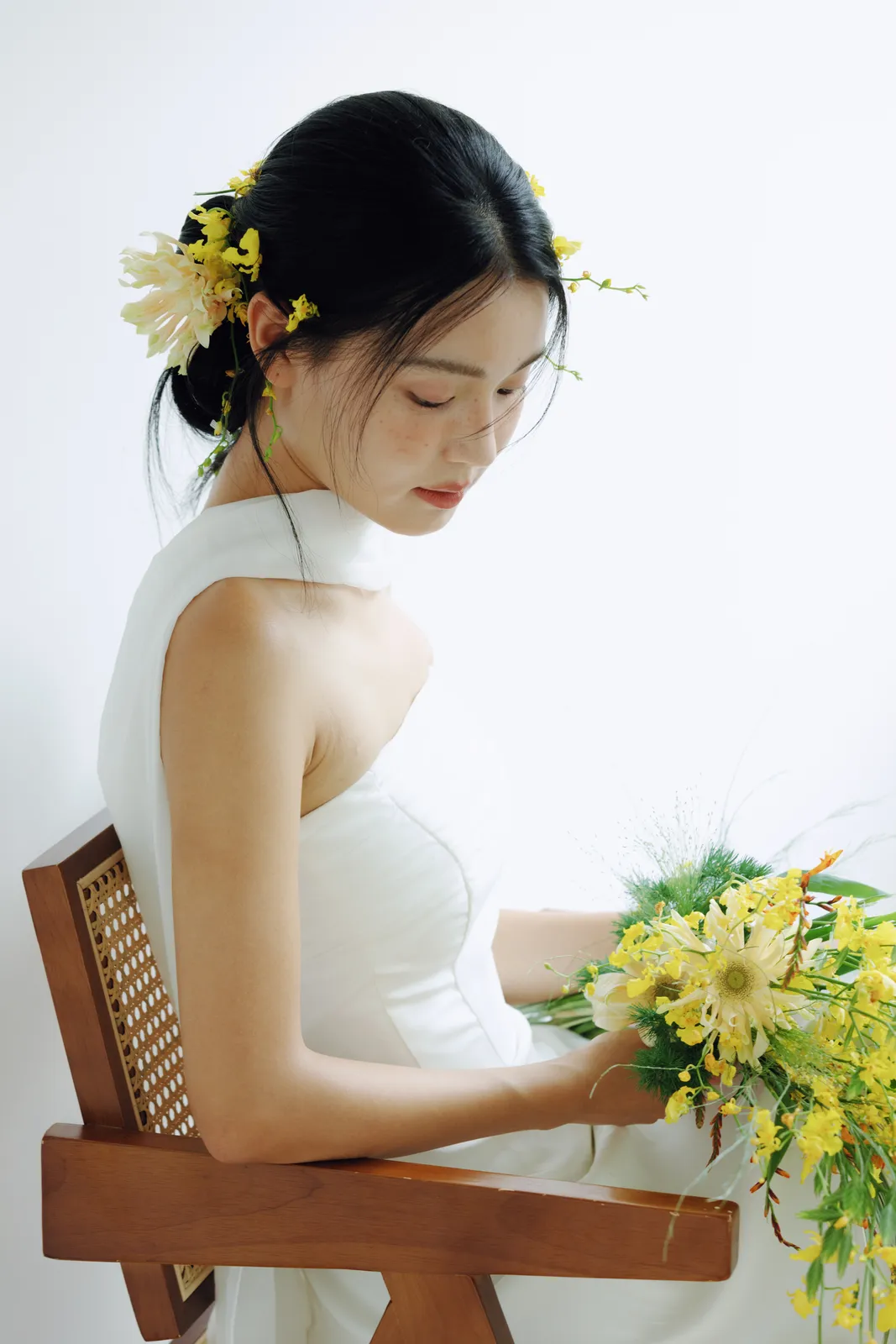 进部摄影创作样片，黄花、黑礼服与白纱，第10张