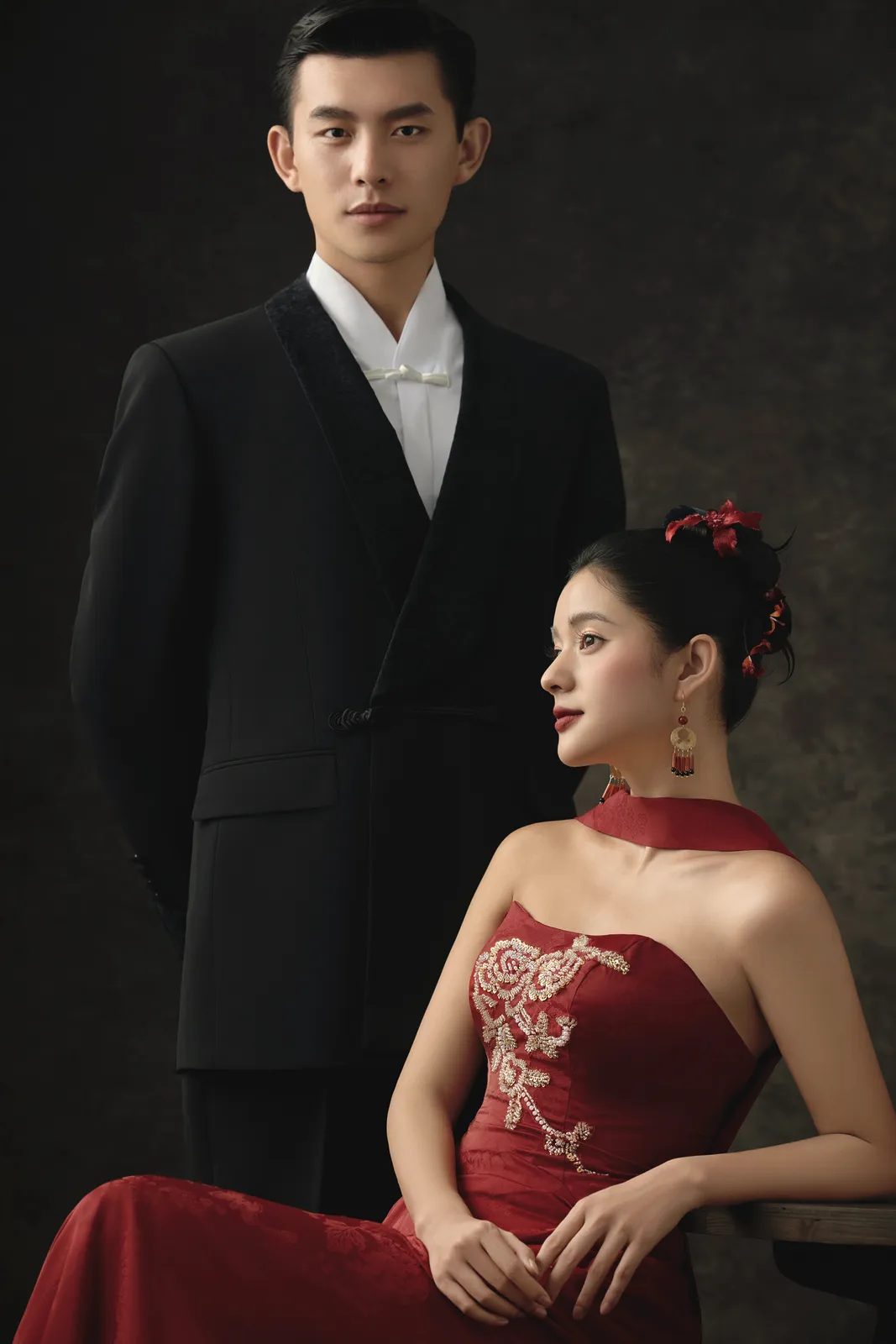 中式、礼服、情绪氛围｜2025年8月完整作品，中式、礼服，中段第6幅，进部摄影创作作品
